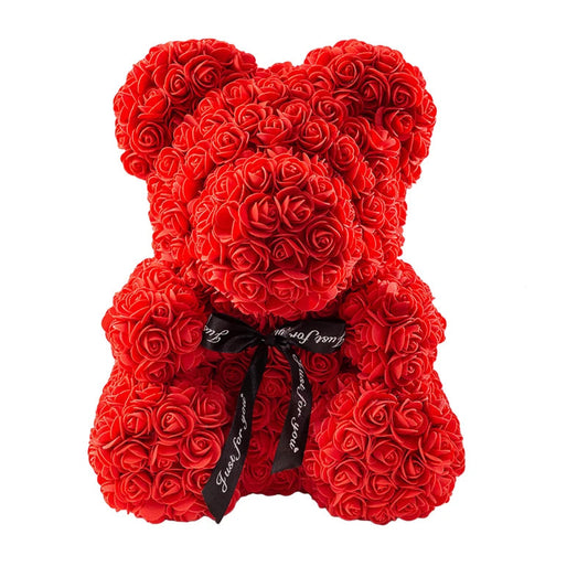 Valentine Rose Bear Artificial Flower